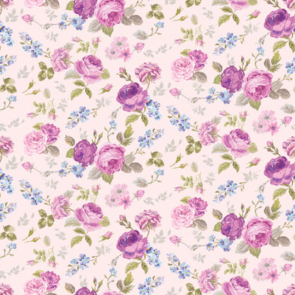 Pink Tea Party Pattern 4 Quilting Cotton Fabric