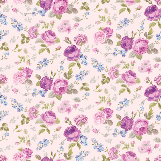 Pink Tea Party Pattern 4 Quilting Cotton Fabric