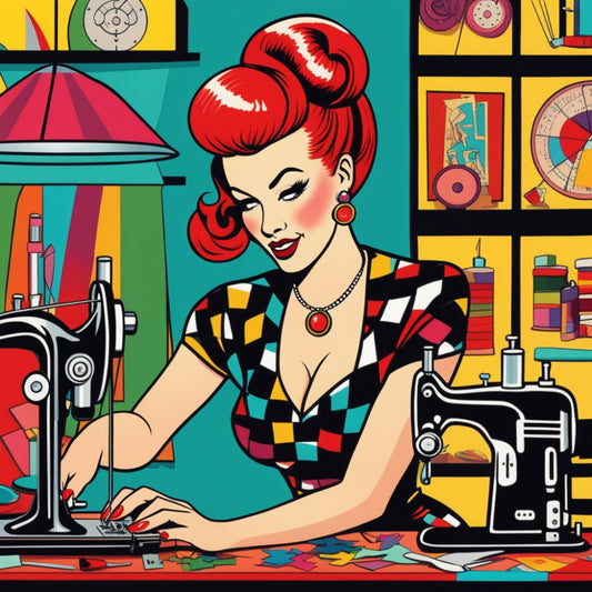 Pop Art Sewing Fabric Panel 62