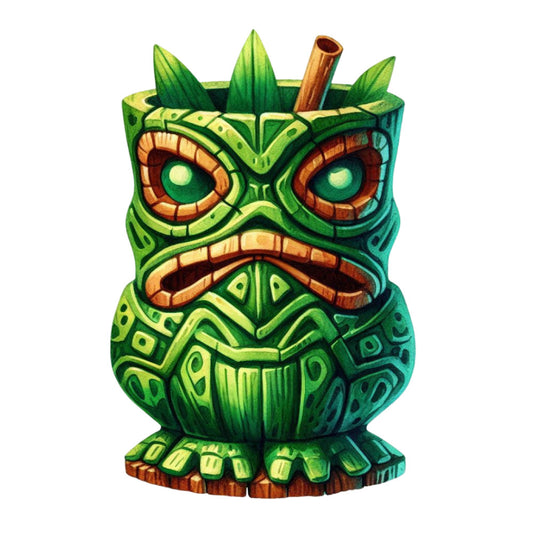 Tiki Cups Fabric Panel 24