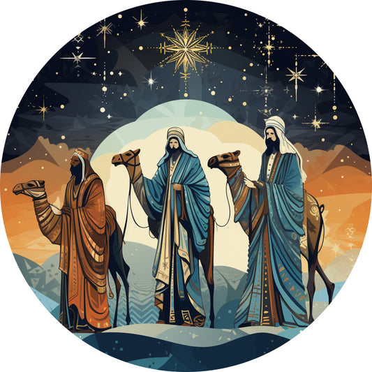 Nativity Christmas Ornaments Fabric Panel 48