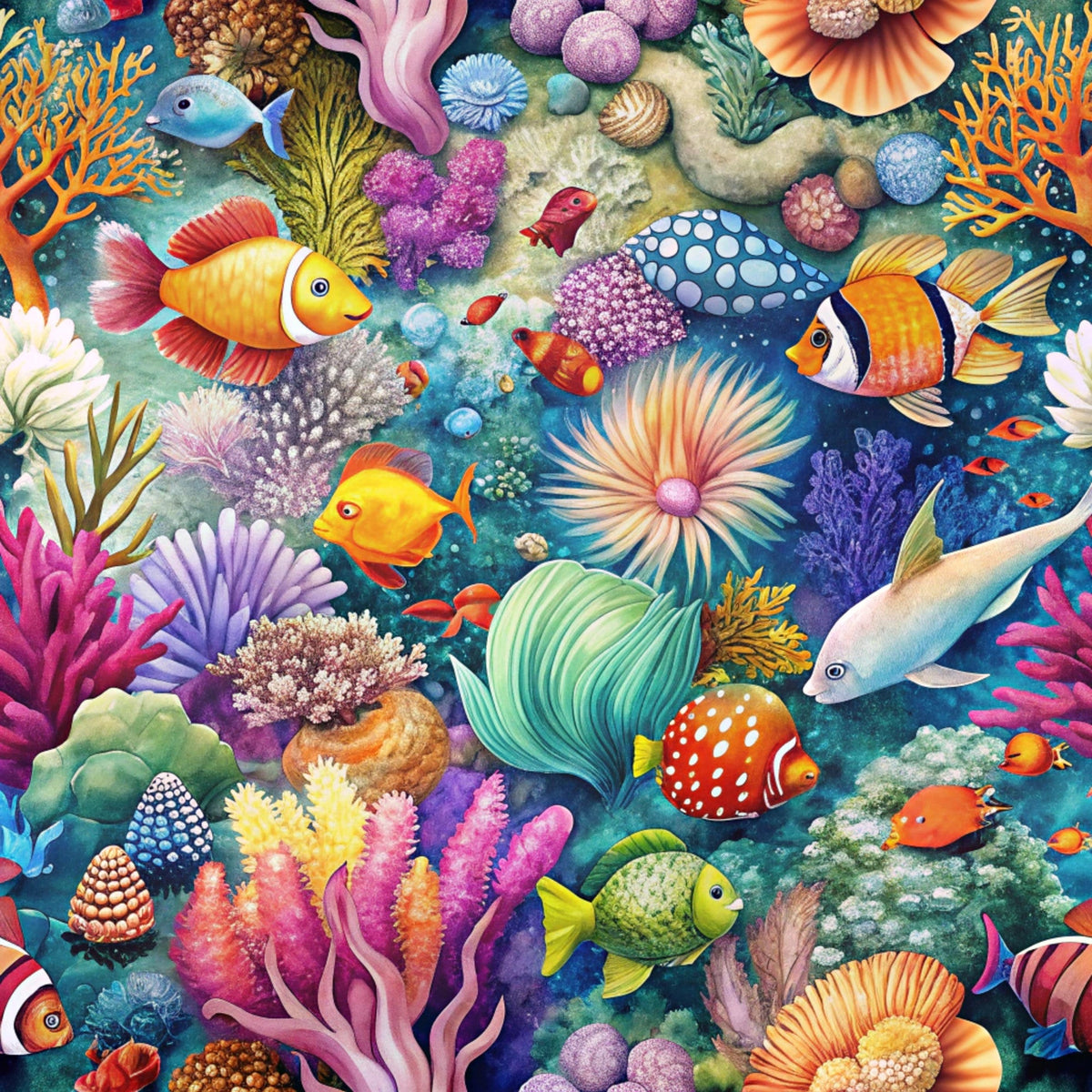 Reef Reverie Pattern 22 Minky Fabric