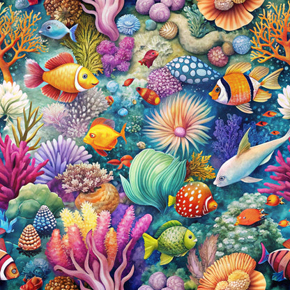 Reef Reverie Pattern 22 Minky Fabric
