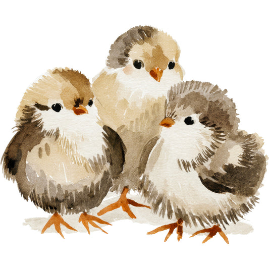 Rustic Barnyard Birds Fabric Panel 62