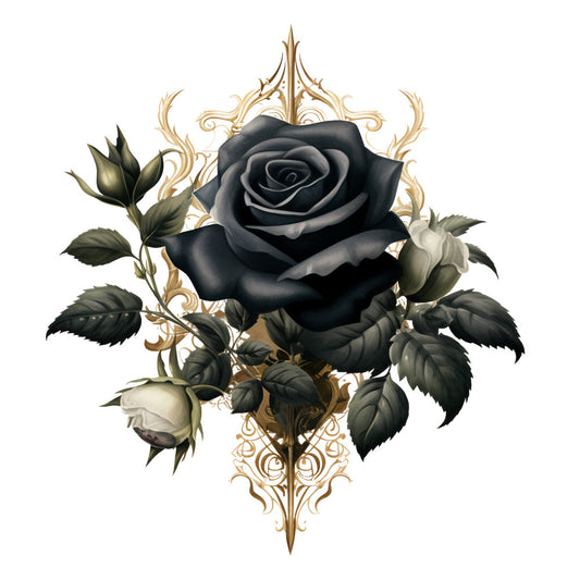 Gothic Floral Fabric Panel 15