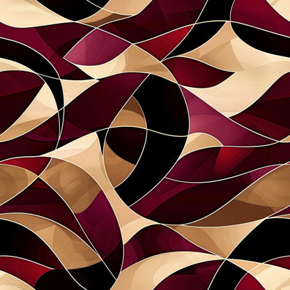 Burgundy Abstract Pattern 17 Quilting Cotton Fabric