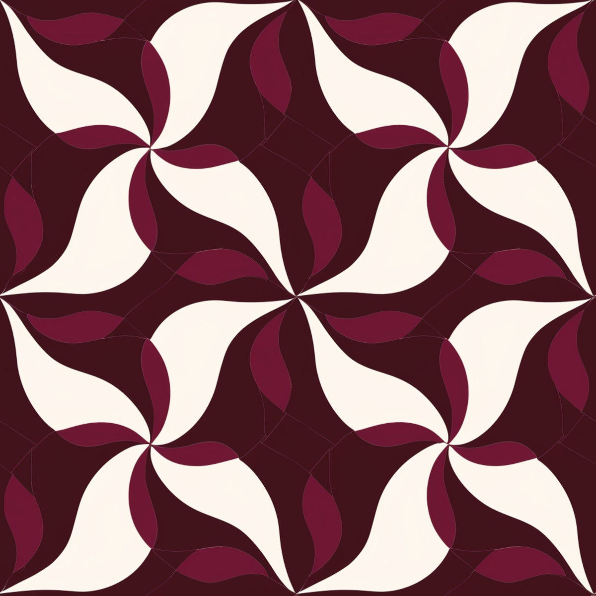 Merlot Mosaic Pattern 9 Minky Fabric