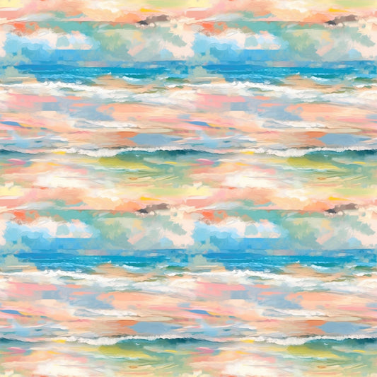 Monet Inspired Art Pattern 11 Quilting Cotton Fabric