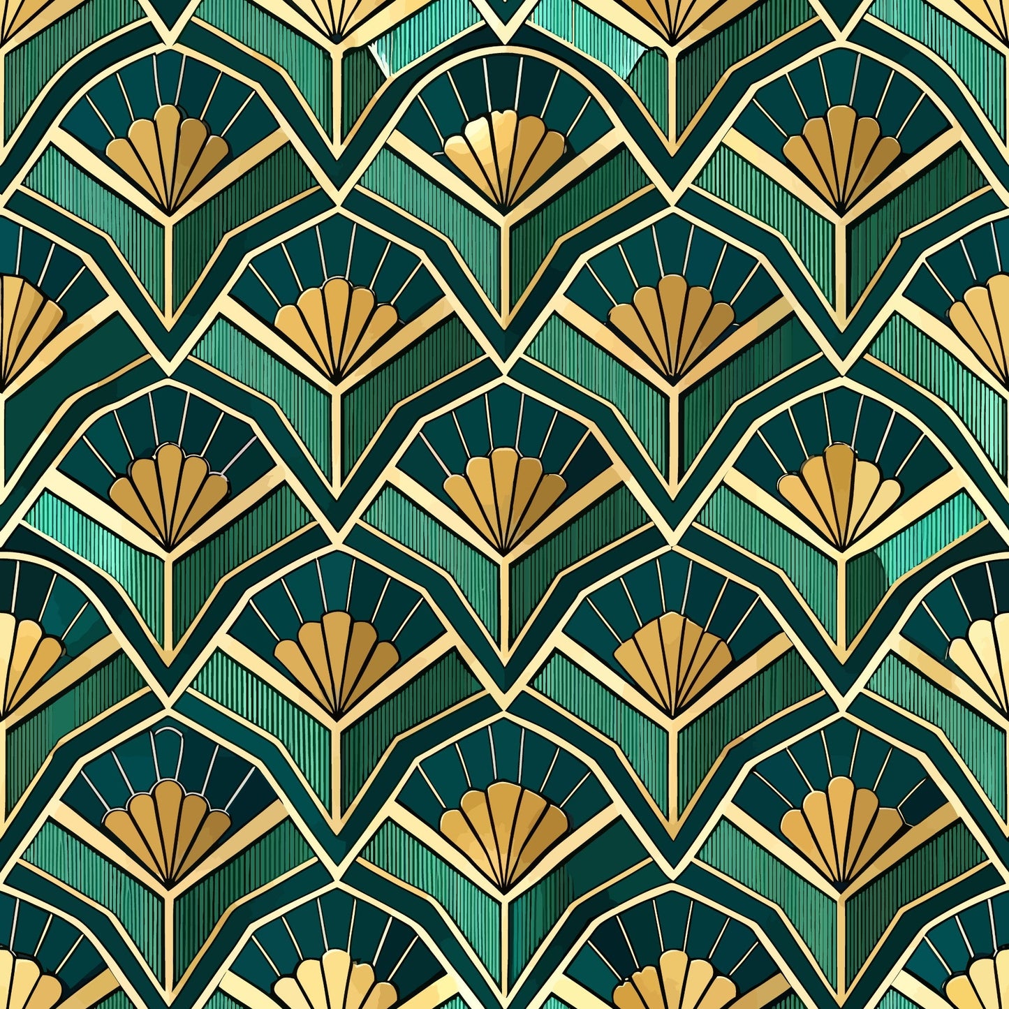 Art Deco Pattern 44 Quilting Cotton Fabric