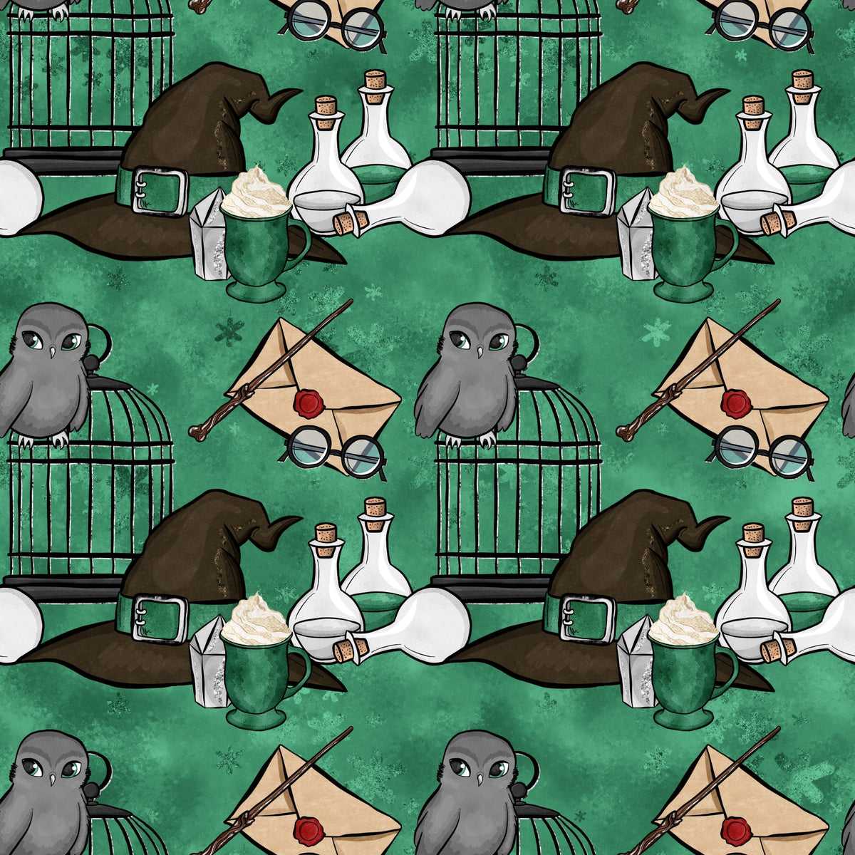 Owl Post Academy Pattern 29 Minky Fabric