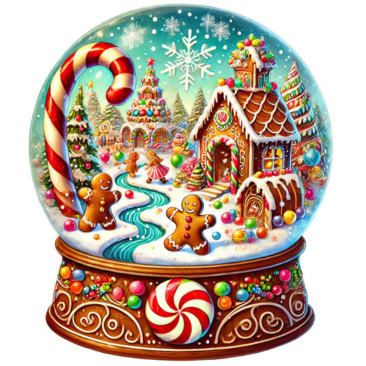 Christmas Snow Globes Fabric Panel 77