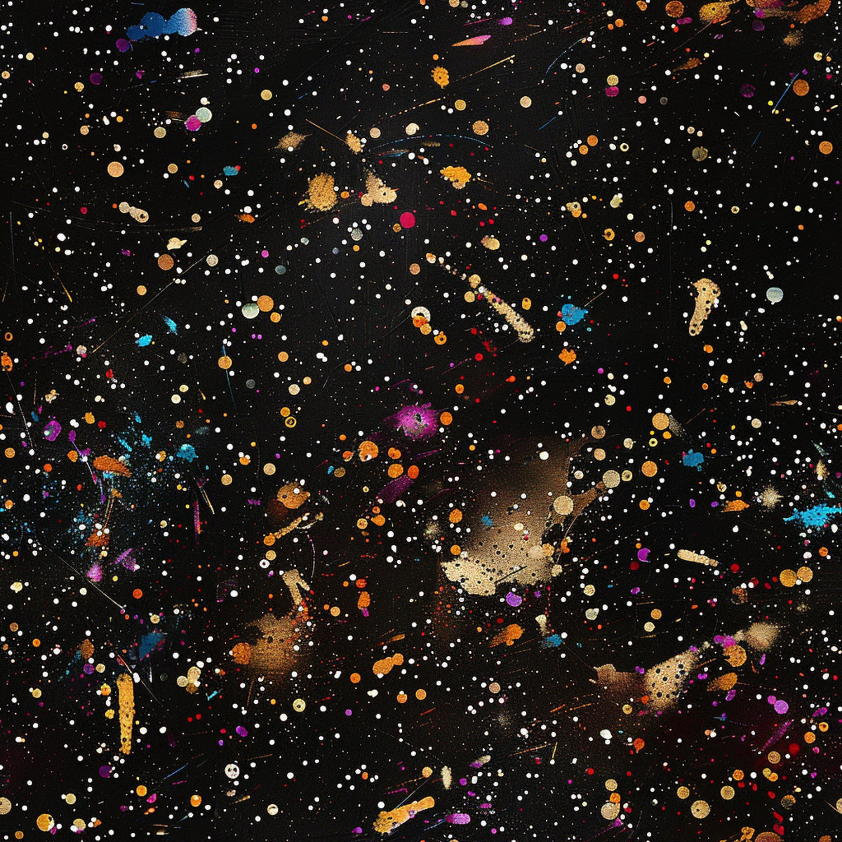Midnight Confetti Pattern 18 Minky Fabric