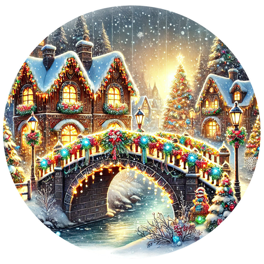 Christmas Villages Fabric Panel 55
