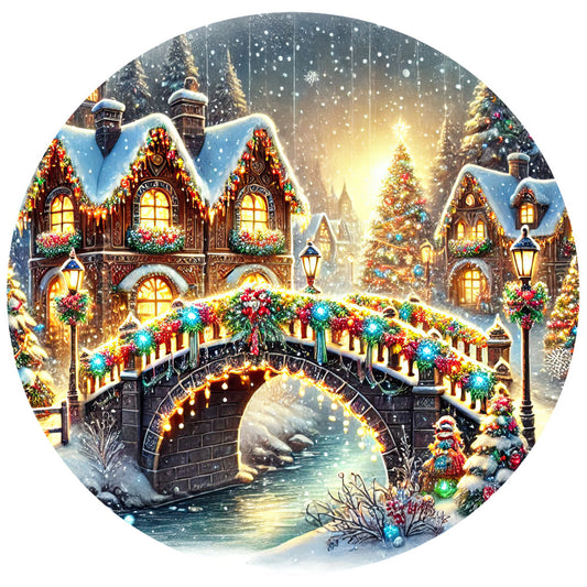 Christmas Villages Fabric Panel 55