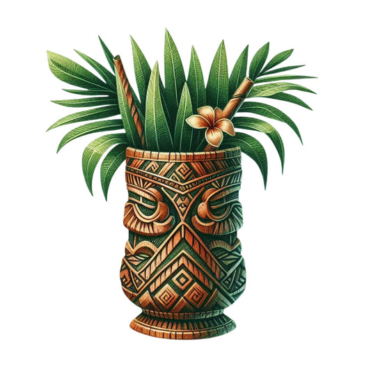 Tiki Cups Fabric Panel 20