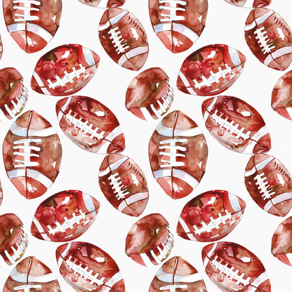 Watercolor Football Pattern 4 Quilting Cotton Fabric