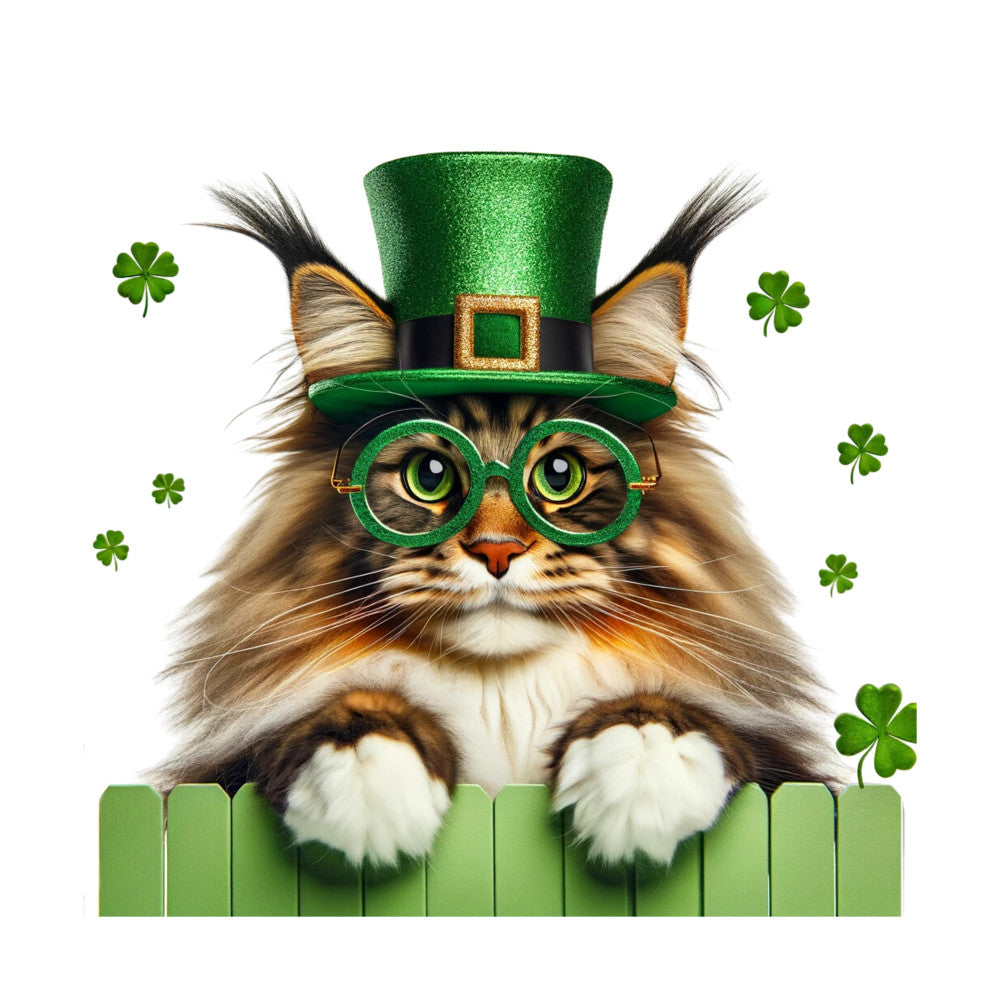 St Patricks Day Cat Fabric Panel 8