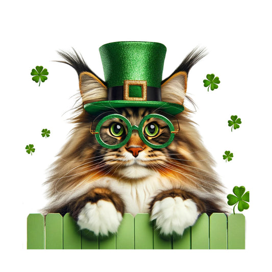 St Patricks Day Cat Fabric Panel 8