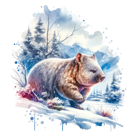 Australian Wombats Fabric Panel 10