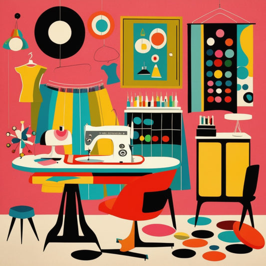 Retro Sewing Fabric Panel 1