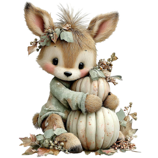 autumn, baby, cream, cute animals, deer, fall, farmhouse, forest green, gentle, harvest, natural tones, nature, pumpkin, rustic, sage green, soft colors, sweet, taupe, thanksgiving, vintage, whimsical, woodland, woodland creatures, soft pastels, cozy, seasonal, harvest theme, botanical elements, leaves, berries