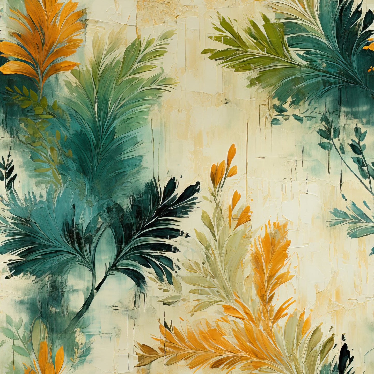 Tropical Autumn Pattern 2 Quilting Cotton Fabric
