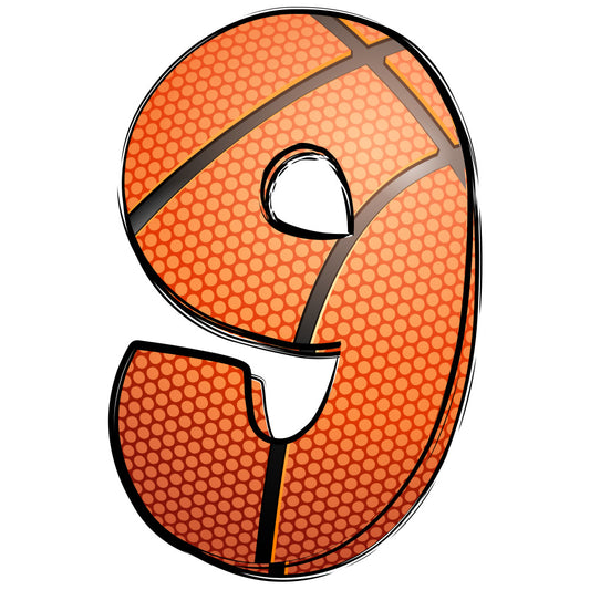 Basketball Doodles Alphabet Fabric Panel 9