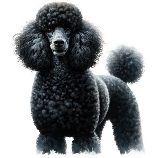 Watercolor Poodles Fabric Panel 5