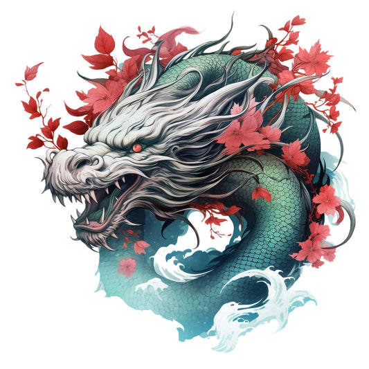Elemental Dragons Fabric Panel 4