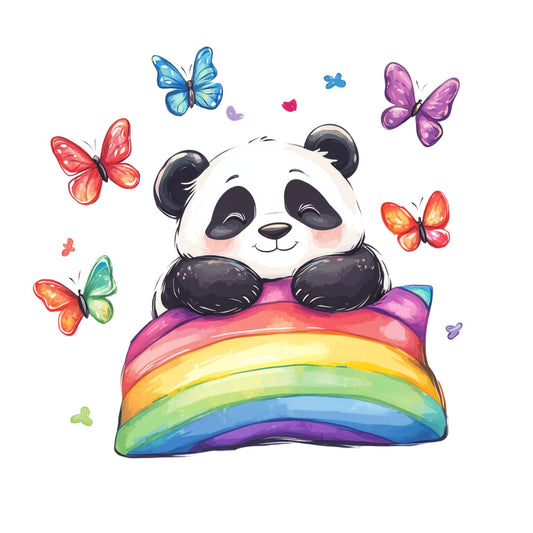 Cute Panda Bears Fabric Panel 29