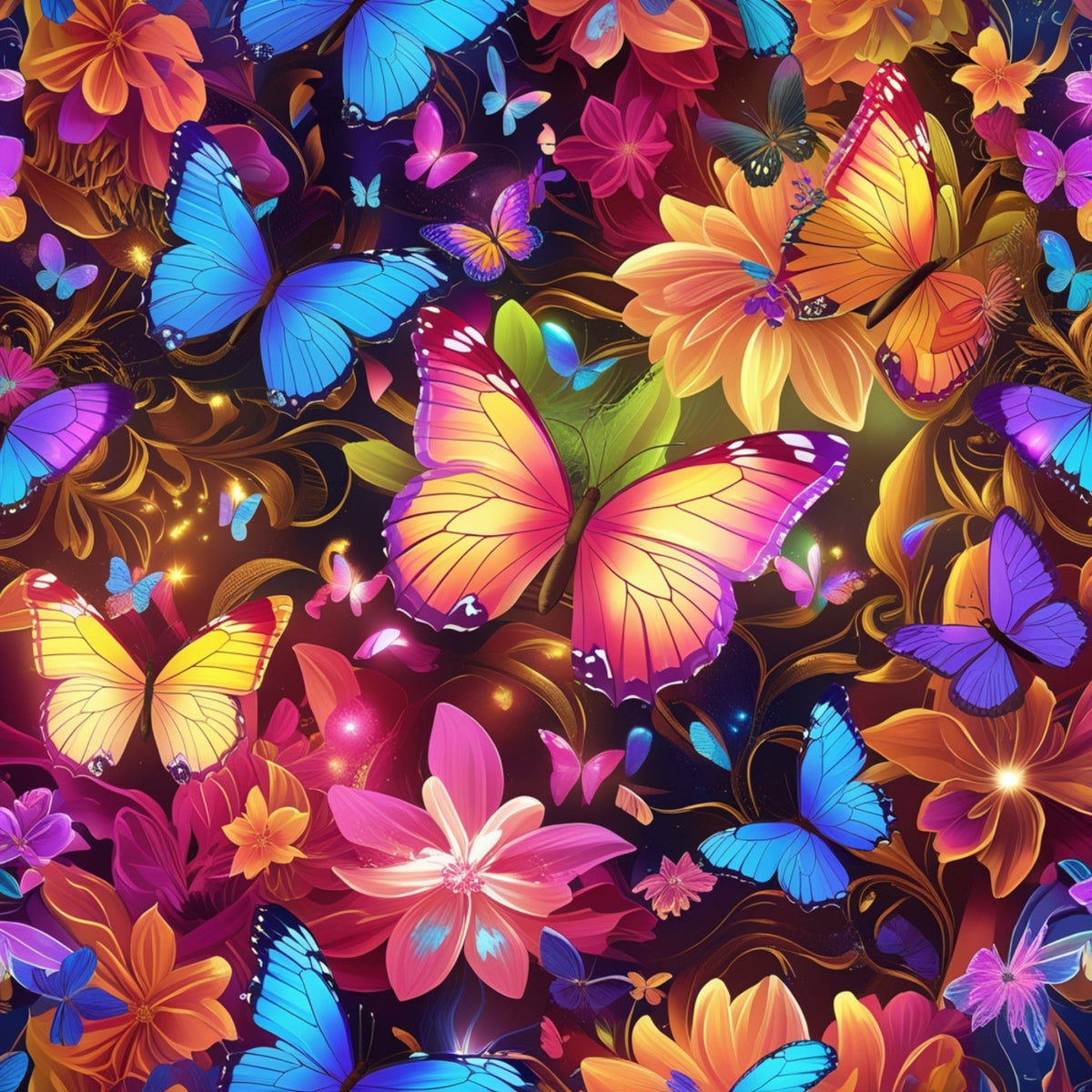 Luminous Wings Pattern 15 Minky Fabric