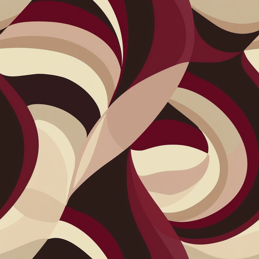 Burgundy Abstract Pattern 8 Quilting Cotton Fabric