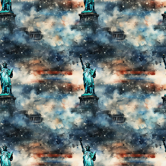 Patriotic Grunge Pattern 6 Quilting Cotton Fabric