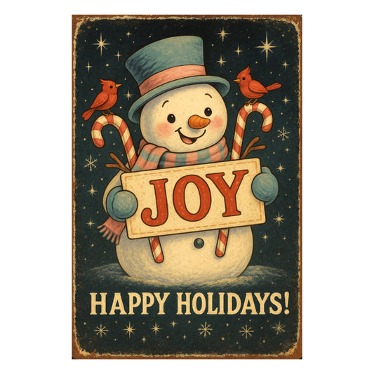Vintage Christmas Poster Fabric Panel 6