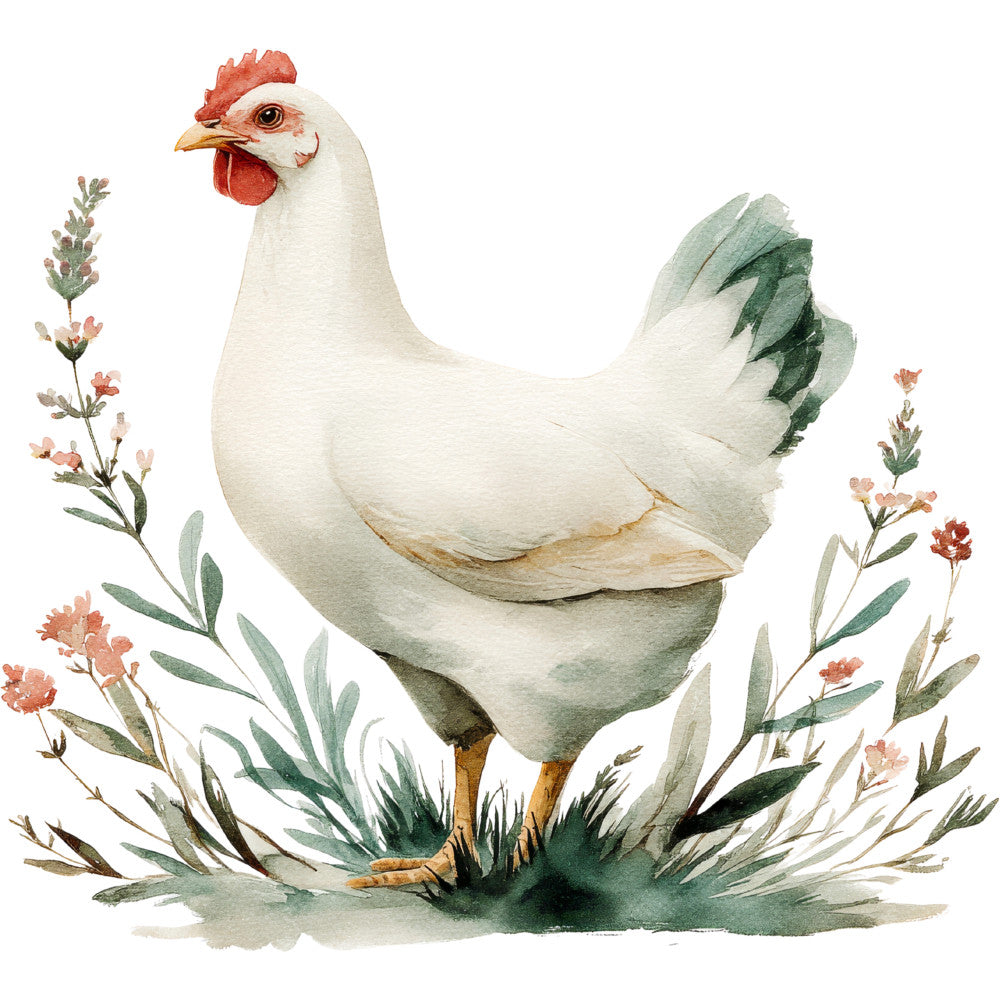 Farmhouse Chicken Decor Fabric Panel 9