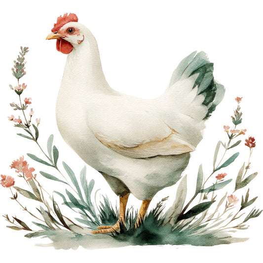 Farmhouse Chicken Decor Fabric Panel 9