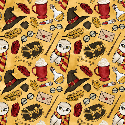 Wizard Magic School Pattern 15 Quilting Cotton Fabric