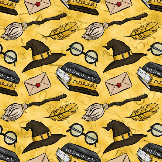 Wizard Magic School Pattern 1 Quilting Cotton Fabric