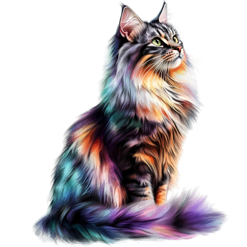 Colorful Cats Fabric Panel 11