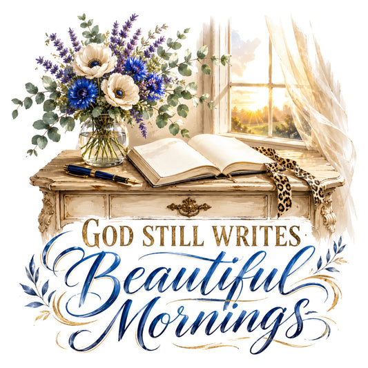 navy blue, cream, gold, lavender purple, eucalyptus green, floral, flowers, anemones, gerbera daisies, inspirational, quote, scripture, vintage, elegant, romantic, shabby chic, farmhouse, botanical, nature, sunlit window, morning, peaceful, calming, spiritual, decorative panel, wall hanging, timeless, classic, ornate desk