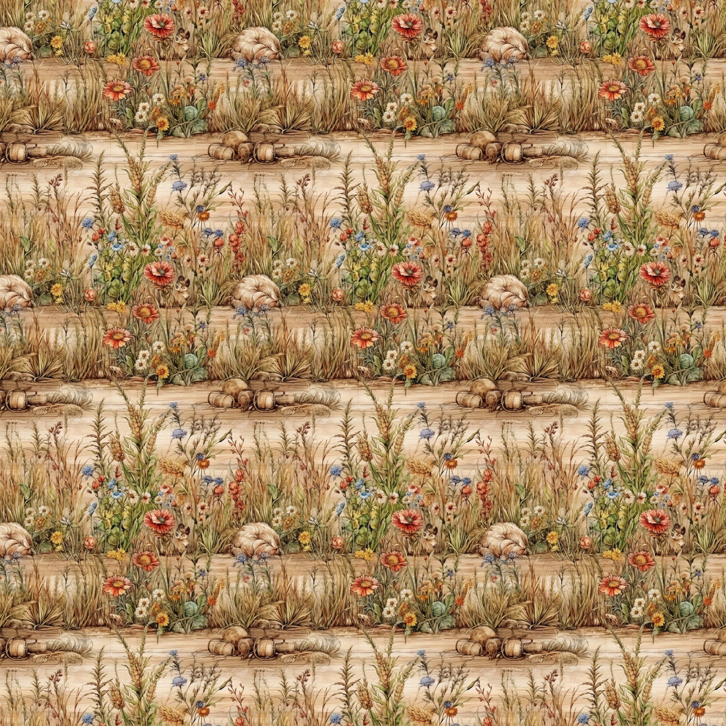 English Garden Pattern 1 Quilting Cotton Fabric