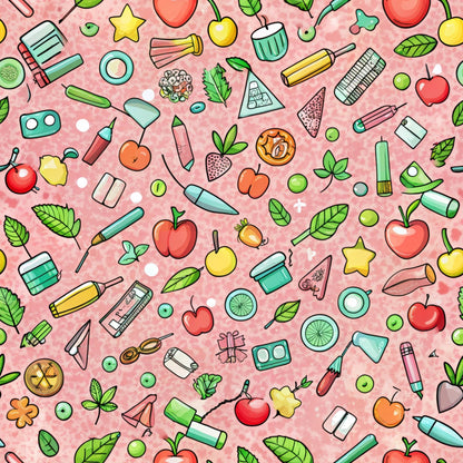 Back to School Pattern 19 Quilting Cotton Fabric