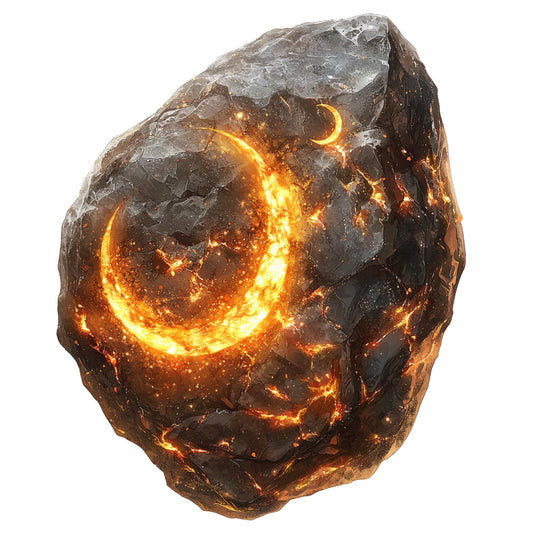 Fire Moon Crystals Fabric Panel 2