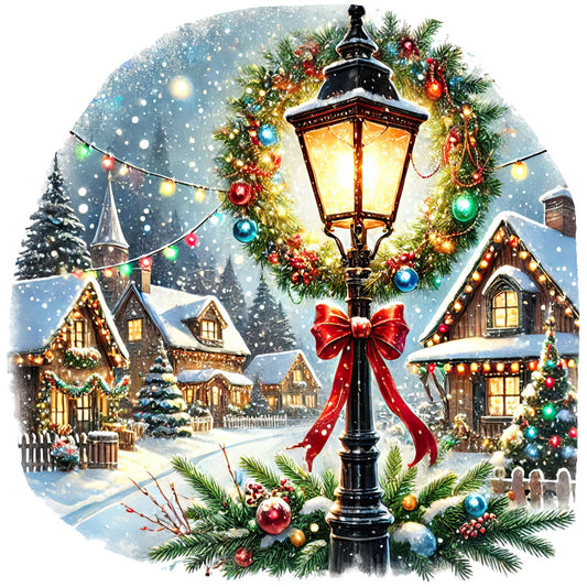 Christmas Villages Fabric Panel 47