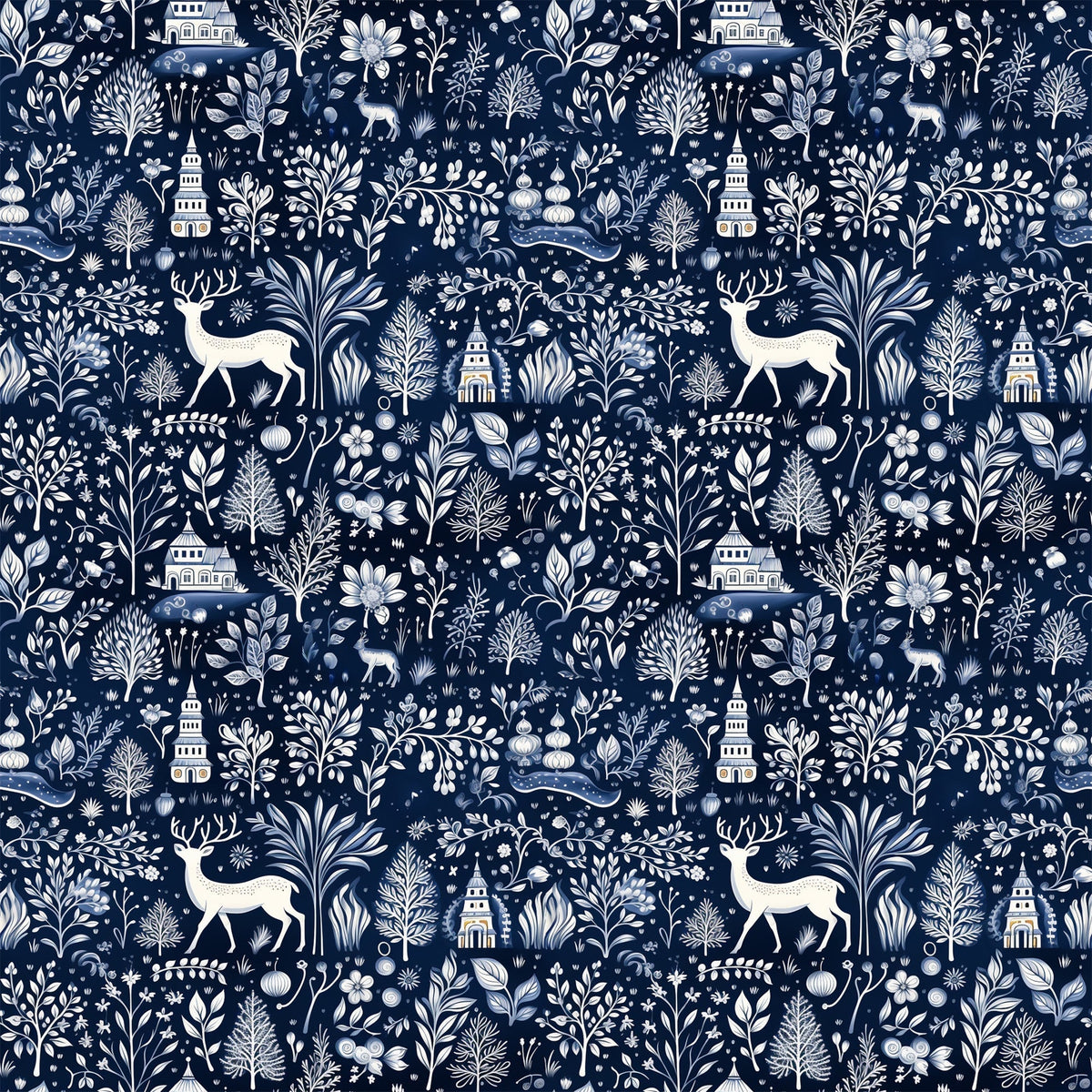 Midnight Forest Pattern 4 Minky Fabric