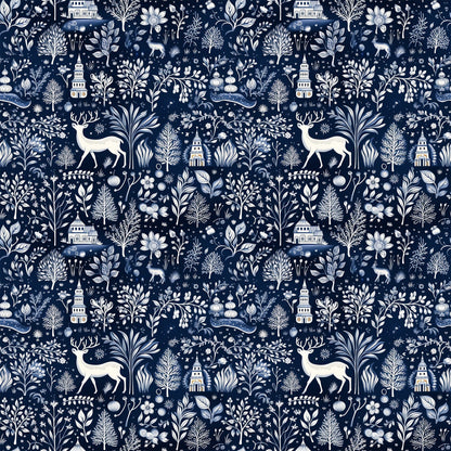 Midnight Forest Pattern 4 Minky Fabric