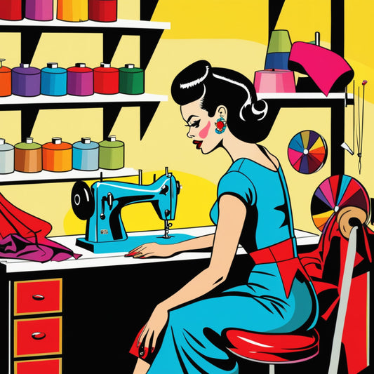 Pop Art Sewing Fabric Panel 5