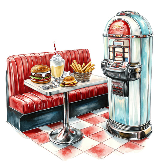 Route 66 Scene Fabric Panel 20