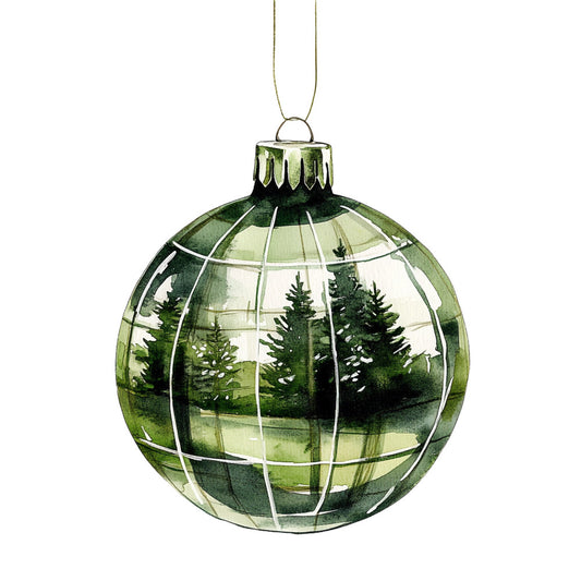 Green Christmas Fabric Panel 2