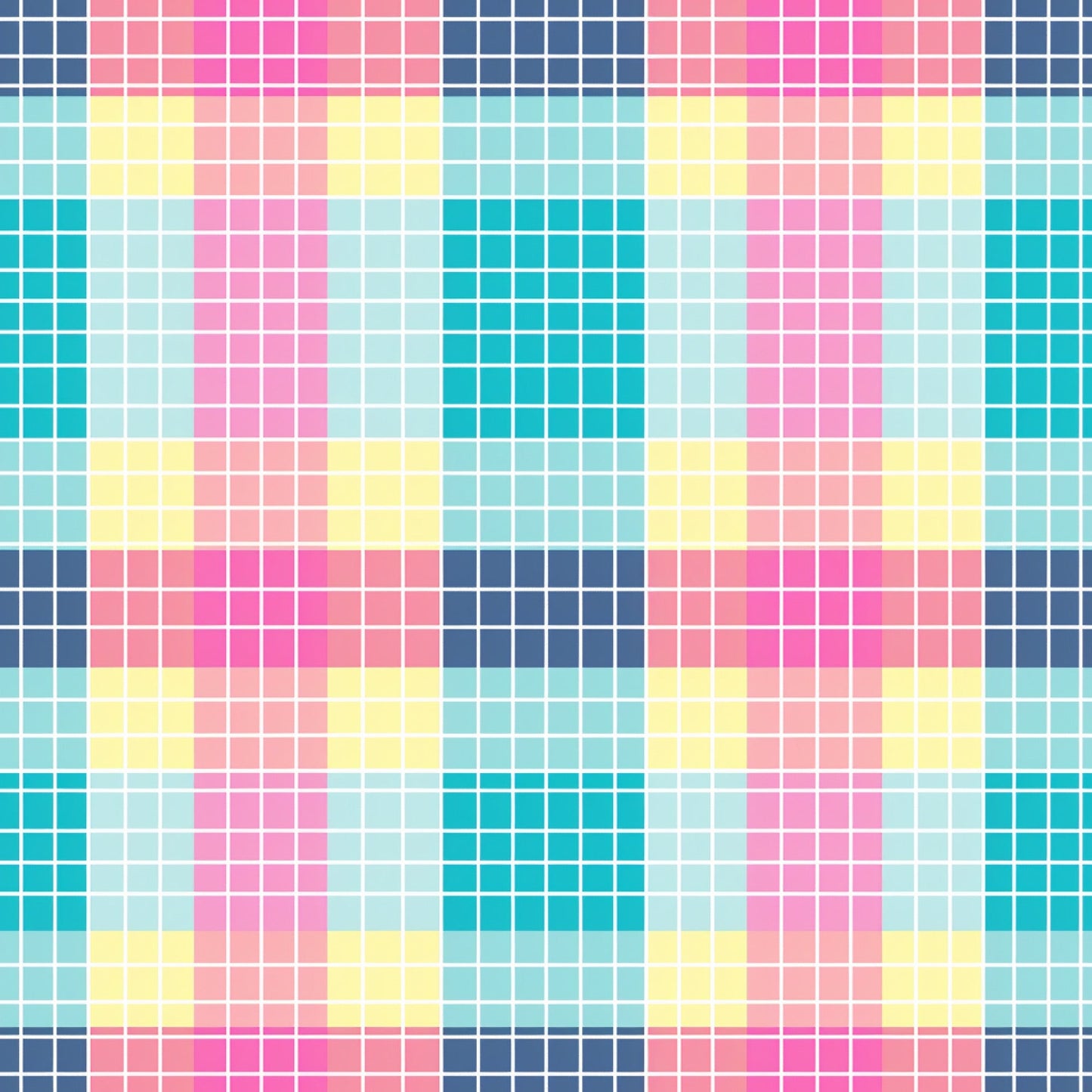 Neon Gingham Pattern 17 Quilting Cotton Fabric